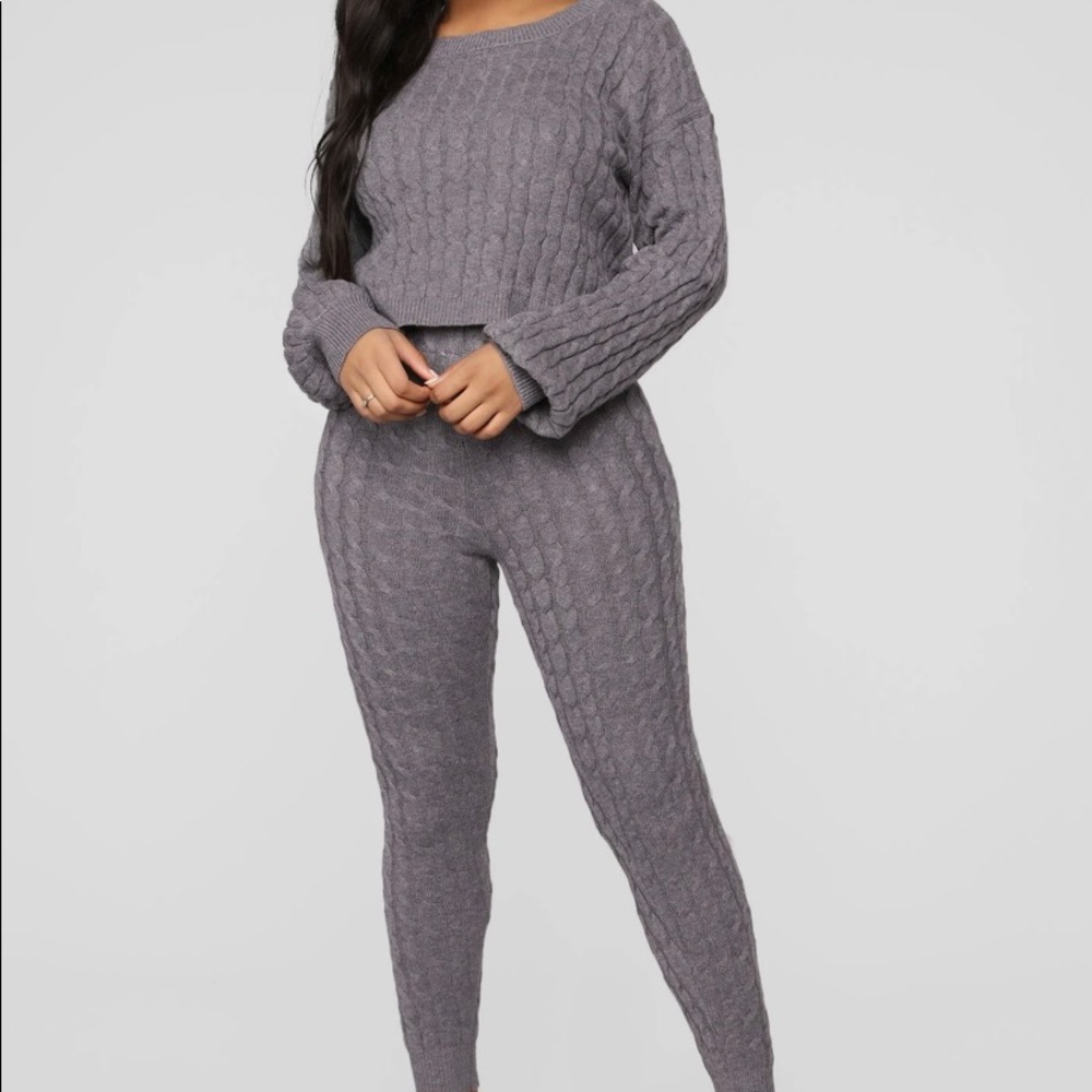 Grey Sweater Set